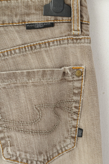 Pantaloni Hugo Boss Donna 27 Jeans marroni Pantaloni denim vintage in cotone