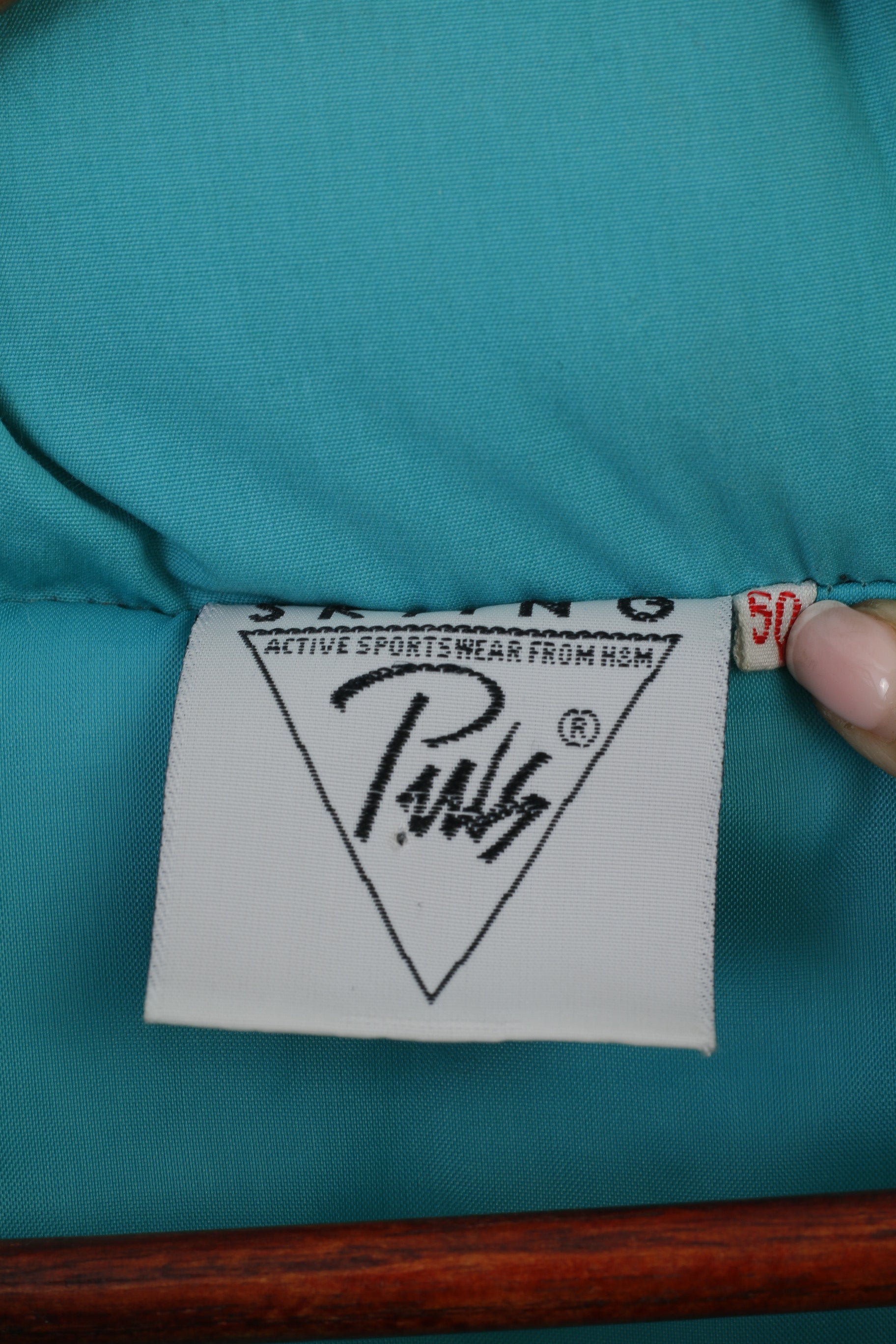 Puls H&amp;M Uomo 50 M Giacca pullover Blu scuro Vintage Zip Collo con cappuccio da sci Tasca a marsupio