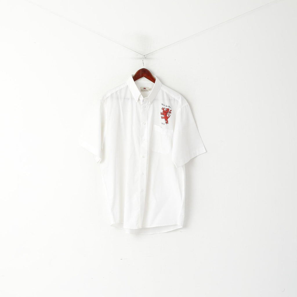 Fruit of the Loom Men L 41/42 Casual Shirt White Cotton Wir in Horst 2012 Top