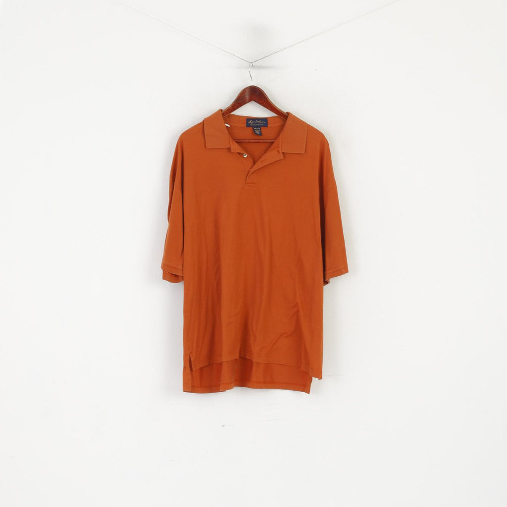 Byron Nelson Eleven Straight Mes XXL Polo Texas Orange Coton Golf Top
