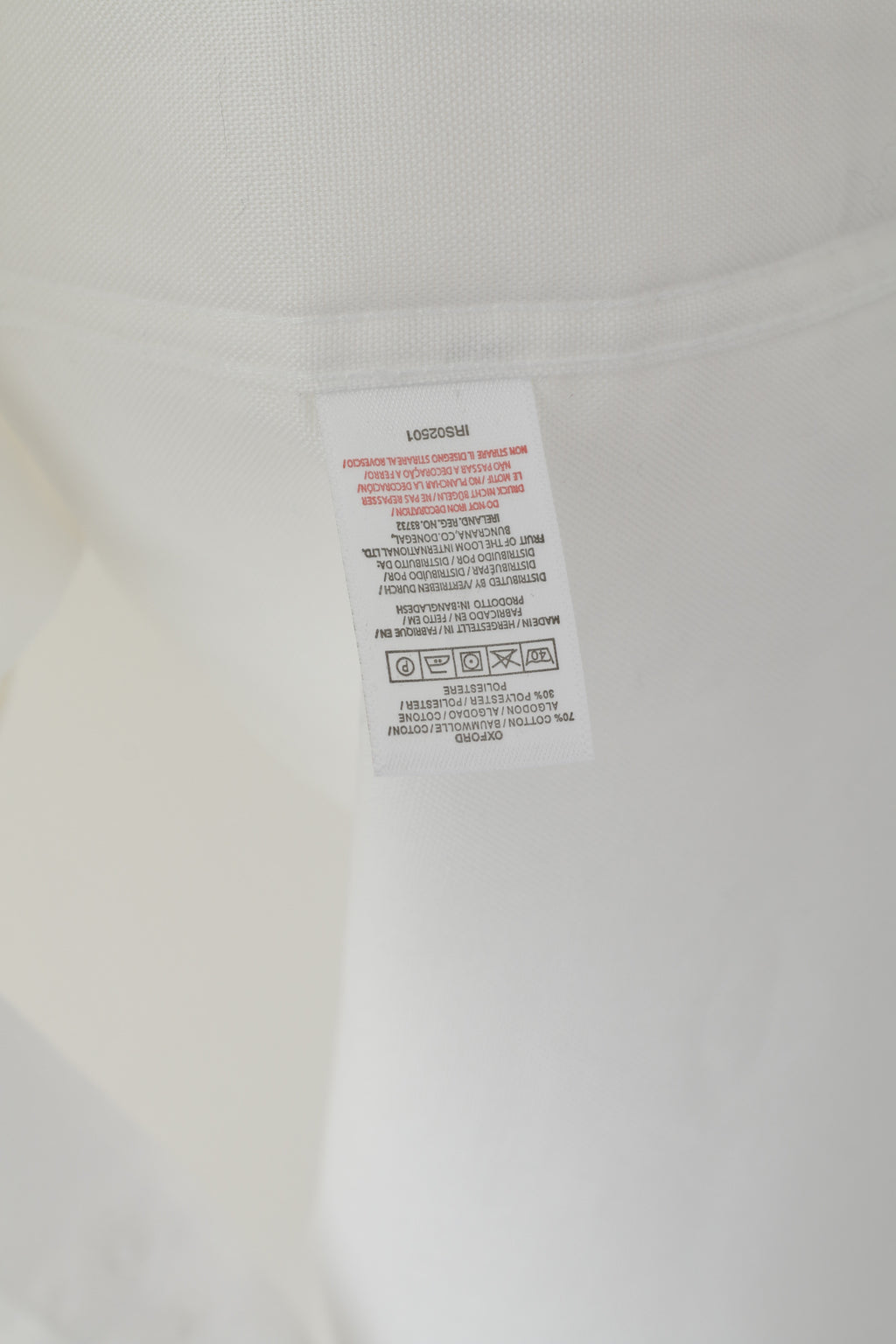 Fruit of the Loom Men L 41/42 Casual Shirt White Cotton Wir in Horst 2012 Top