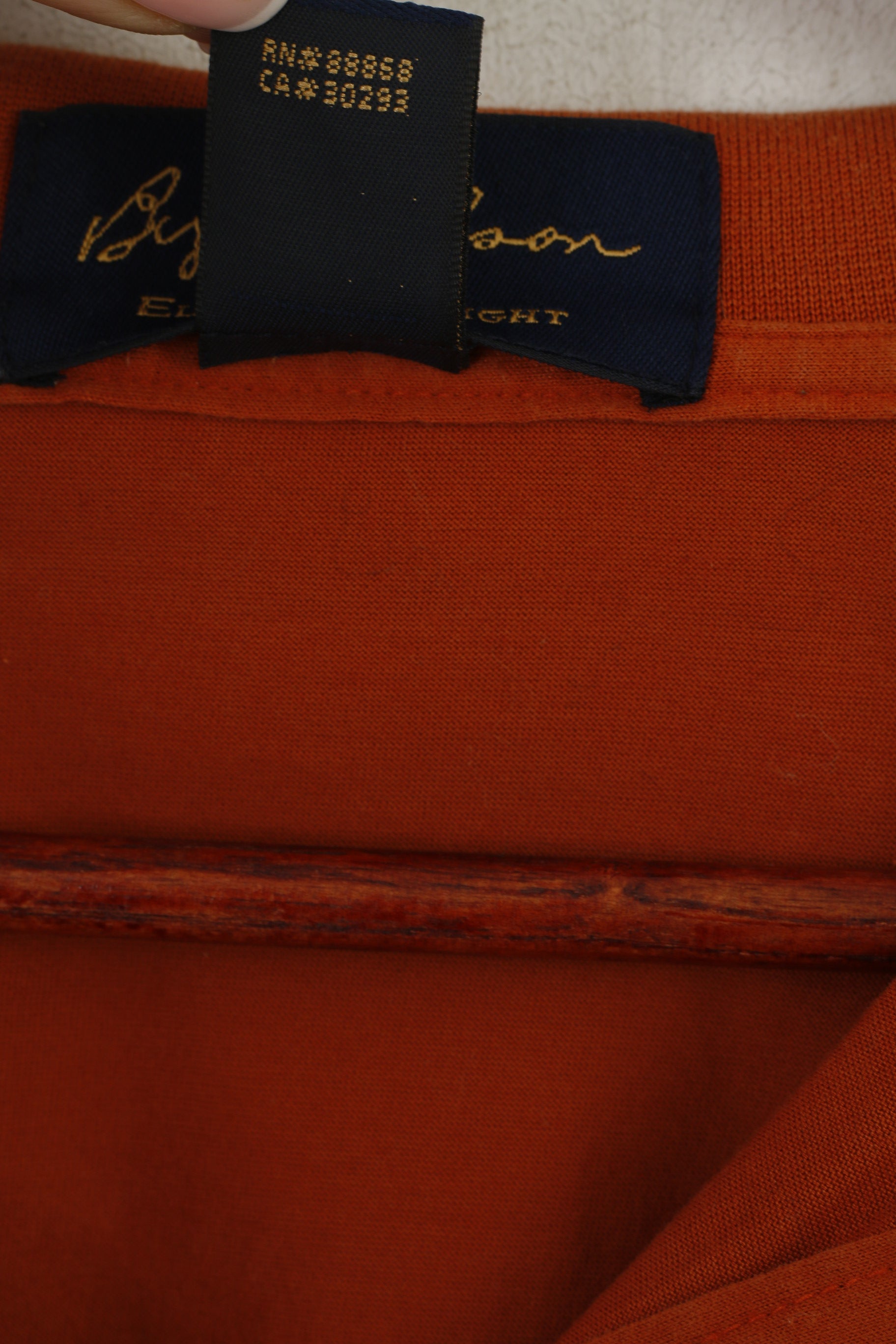 Byron Nelson Eleven Straight Mes XXL Polo Texas Orange Coton Golf Top