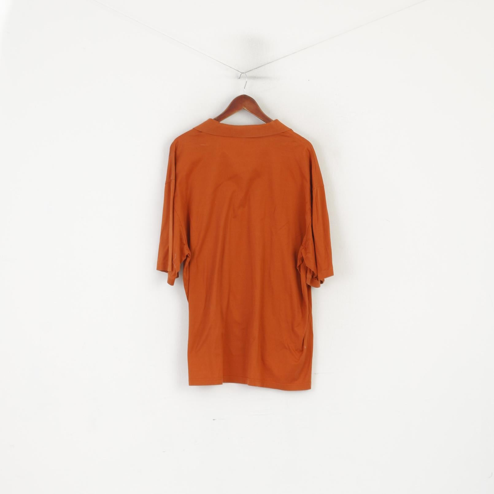 Byron Nelson Eleven Straight Mes XXL Polo Texas Orange Coton Golf Top