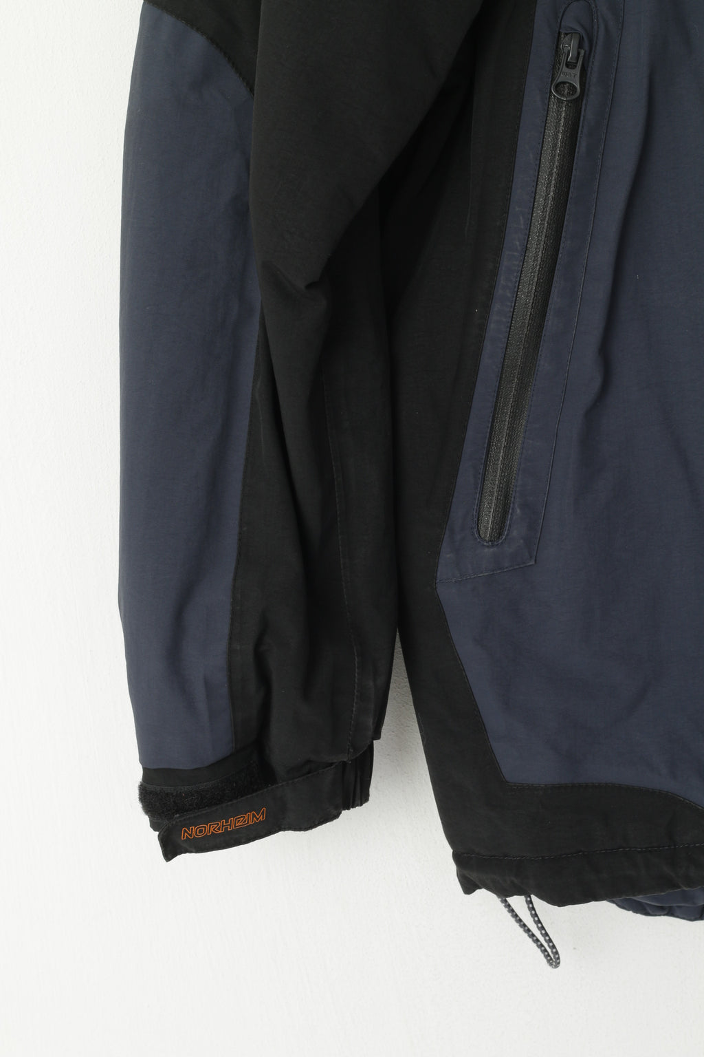 Veste Norheim pour garçons de 12 ans, en nylon noir et bleu marine, imperméable, rembourrée, zippée