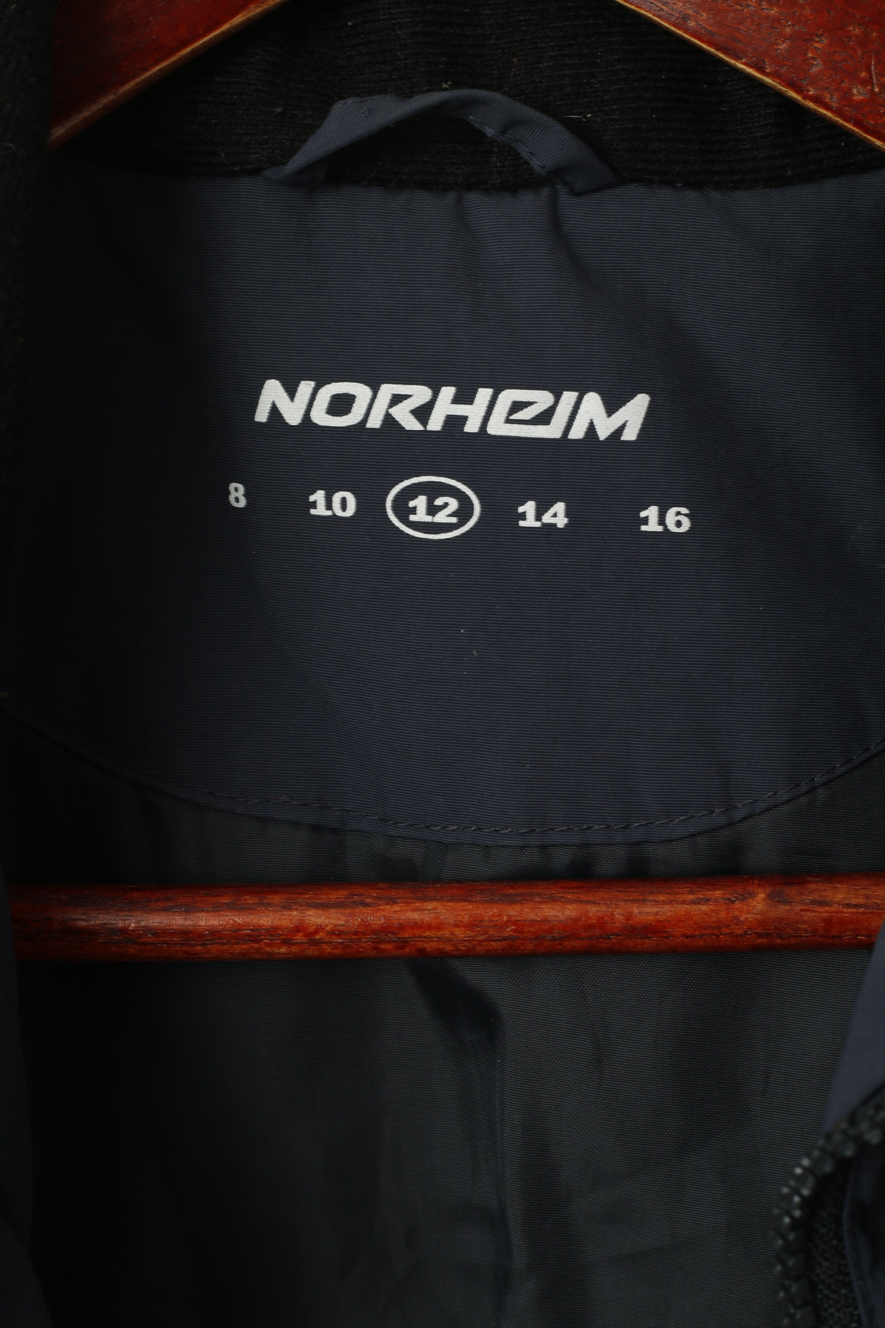 Veste Norheim pour garçons de 12 ans, en nylon noir et bleu marine, imperméable, rembourrée, zippée