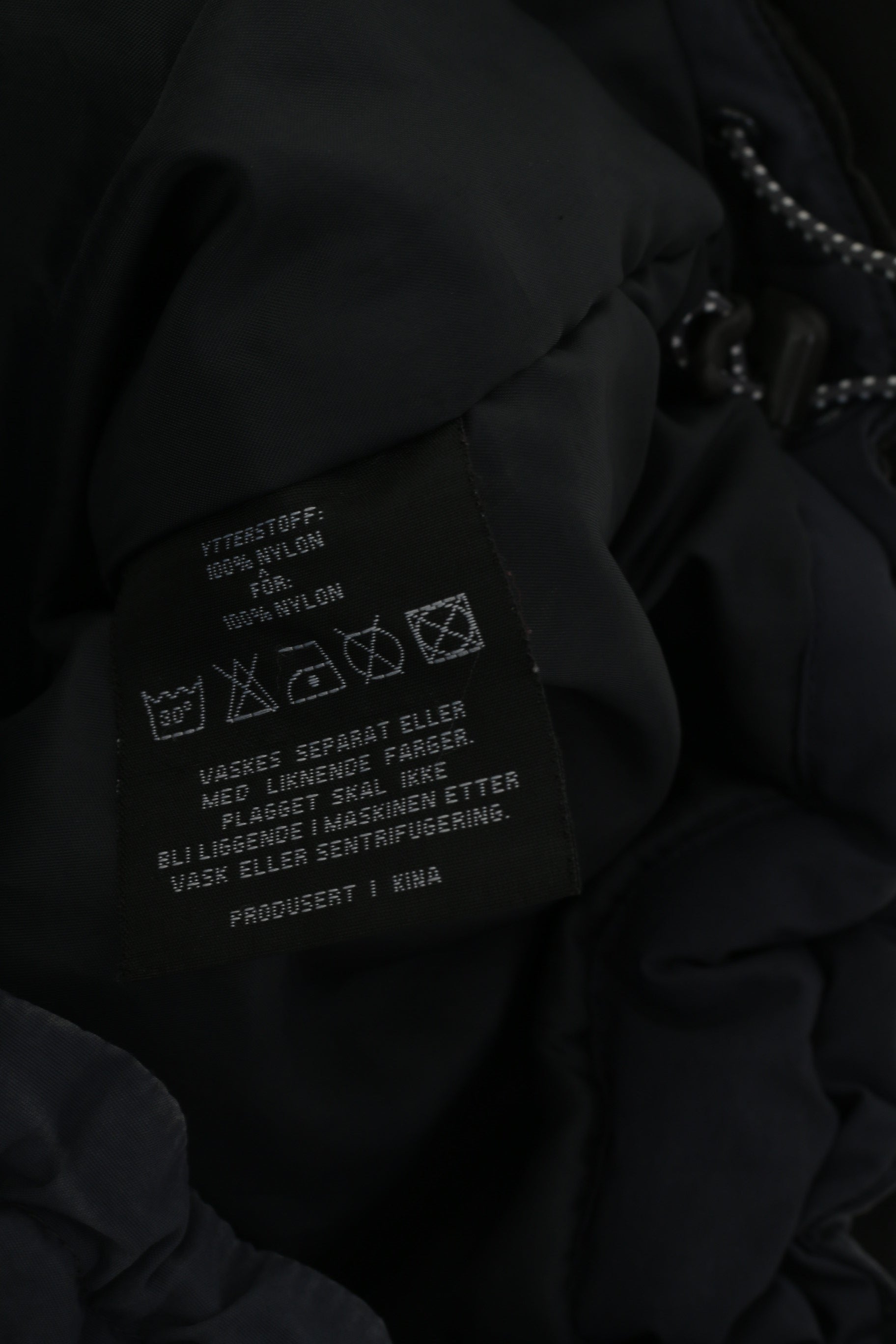 Veste Norheim pour garçons de 12 ans, en nylon noir et bleu marine, imperméable, rembourrée, zippée