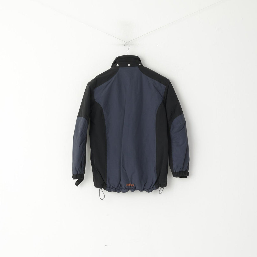 Veste Norheim pour garçons de 12 ans, en nylon noir et bleu marine, imperméable, rembourrée, zippée