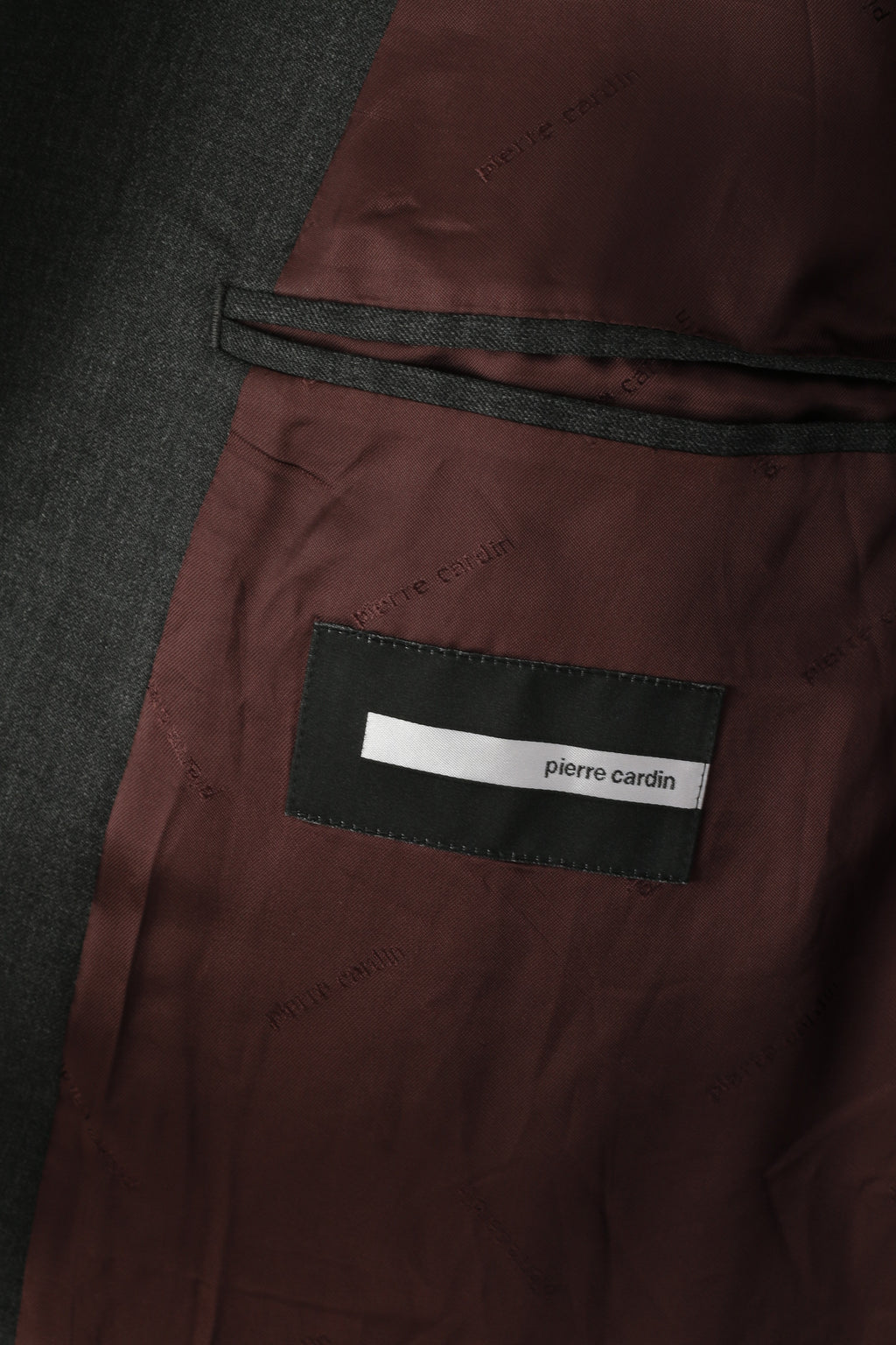 Pierre Cardin Uomo 44 Blazer lungo Spalline in lana carbone Giacca monopetto