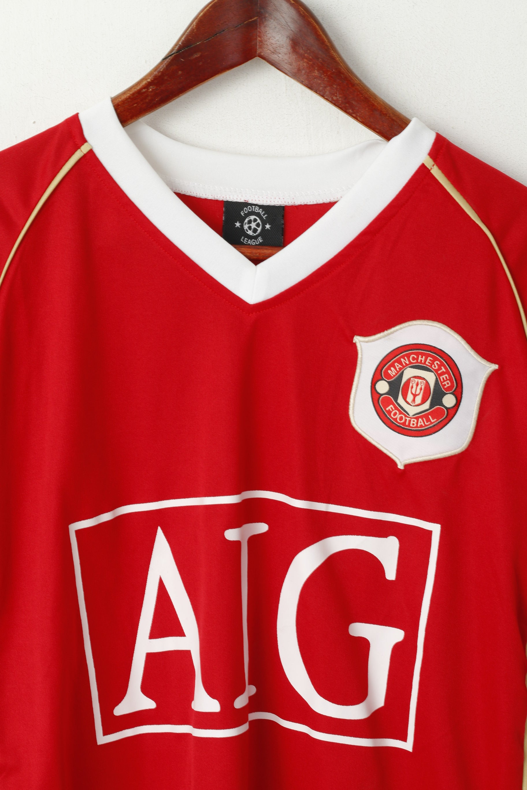 Ligue de Football hommes M chemise rouge Manchester Football Rooney #8 haut de maillot