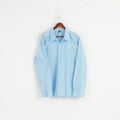 Reebok Men XL Casual Shirt Blue Cotton ICC World Twenty 2009 England Cricket Long Sleeve Top