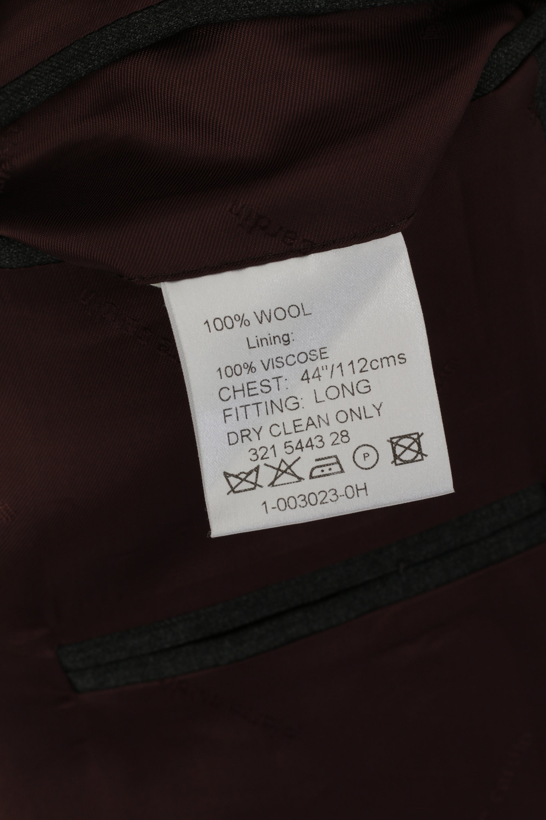 Pierre Cardin Men 44 Long Blazer Charcoal Wool Shoulder Pads Single Breasted Jacket