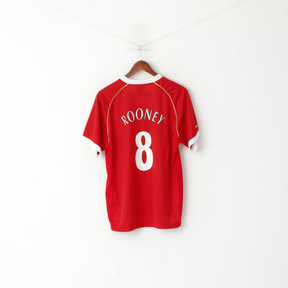 Football League Men M Shirt Red Manchester Football Rooney #8 Jersey Top