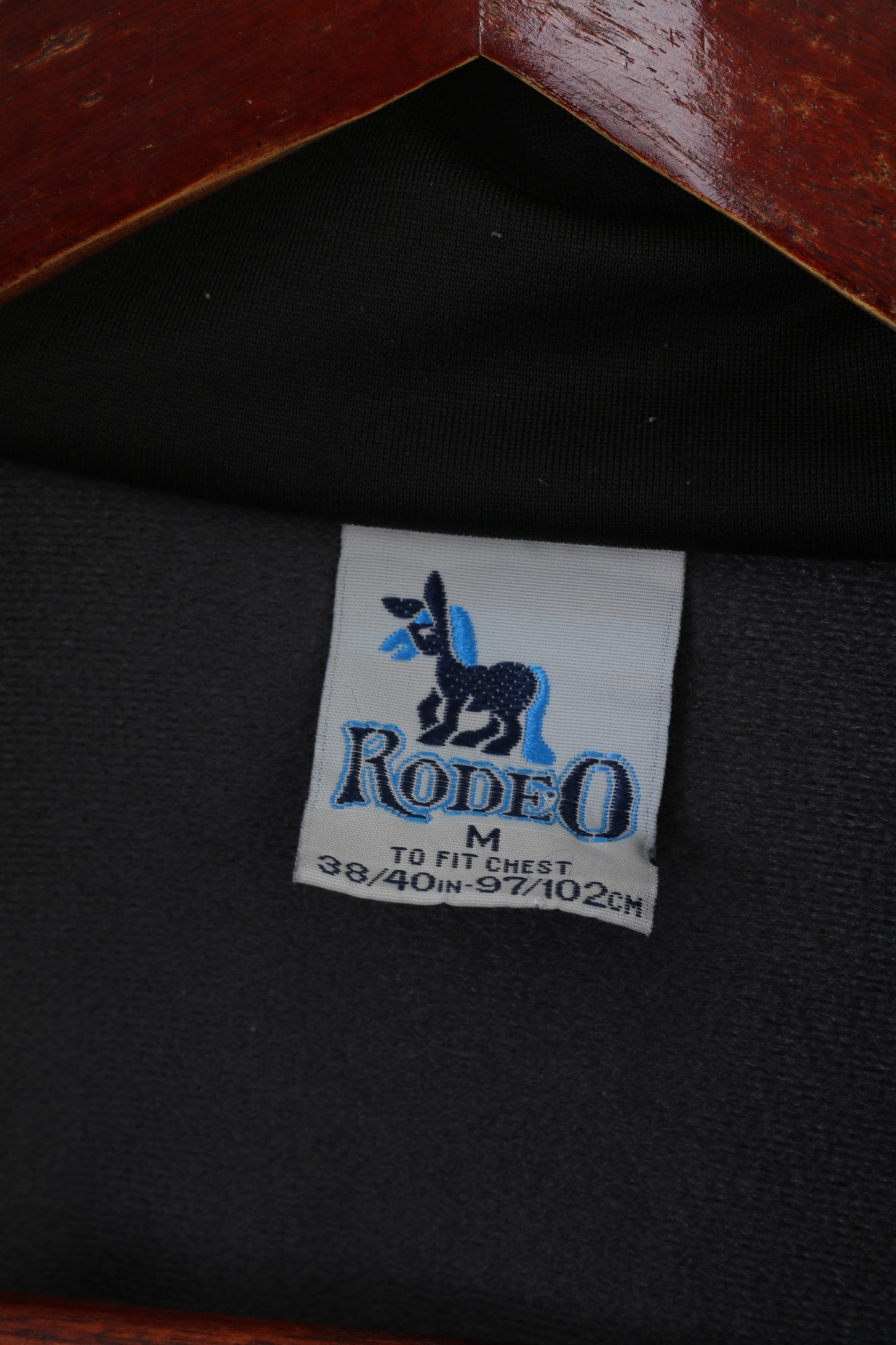 C&A Rodeo Men 38/40 M Sweatshirt Gray Shiny Zip Up Vintage Retro Track Top