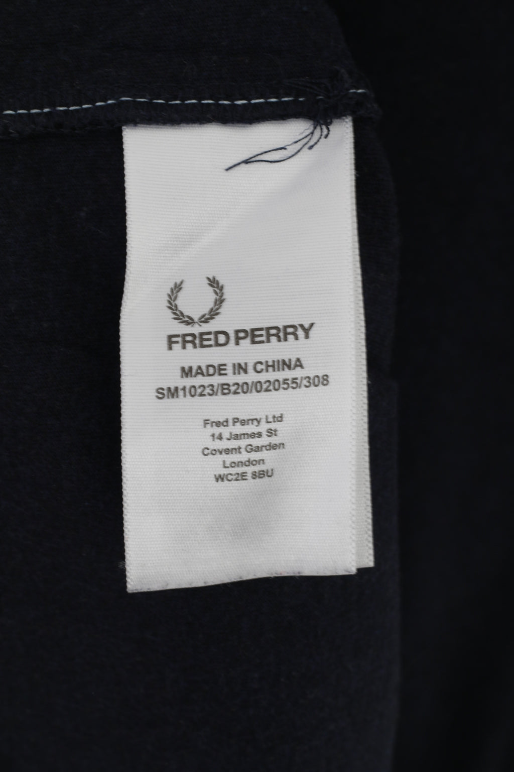 Fred Perry Men S Shirt Navy Cotton Plain Crew Neck Logo Classic Top