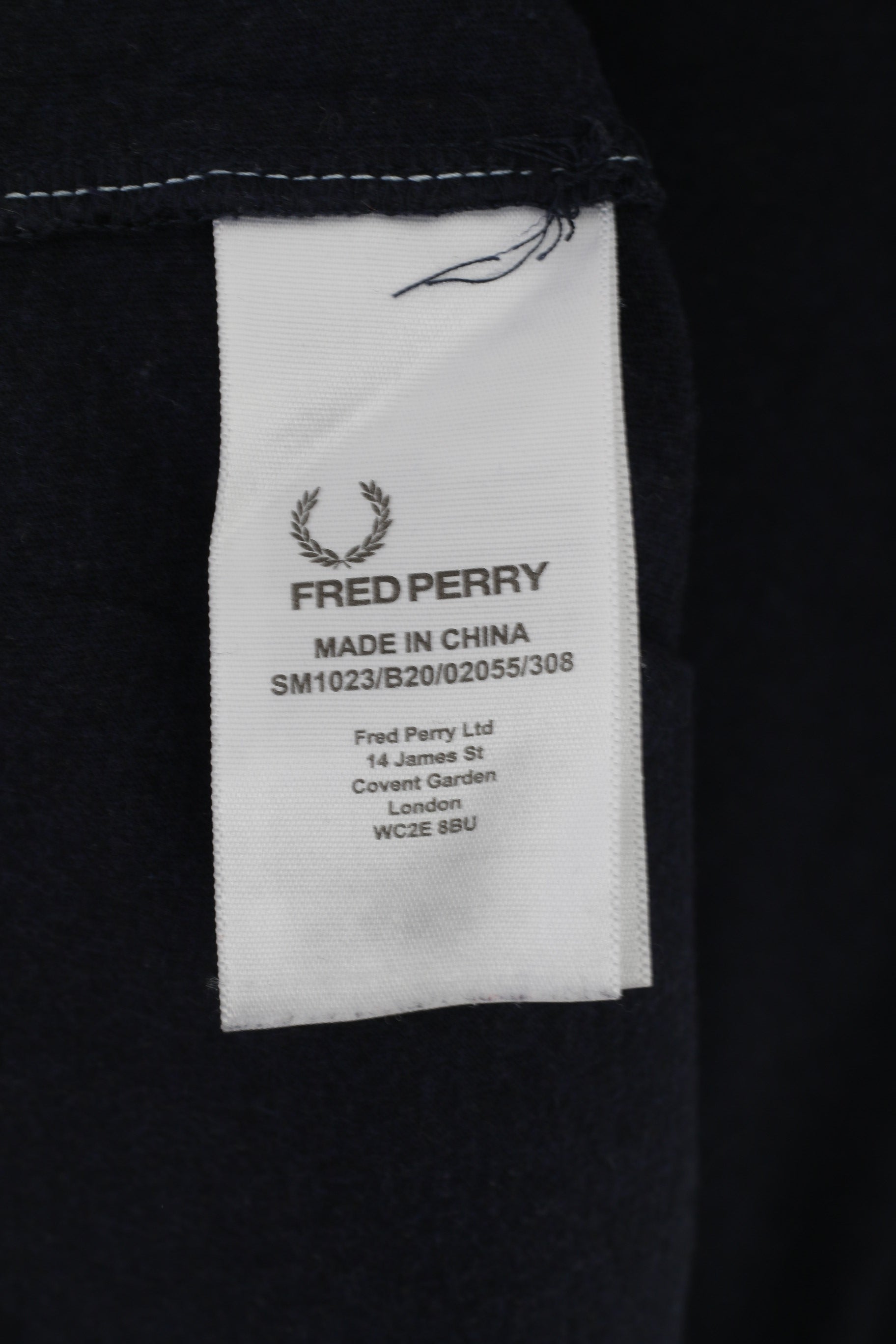 Fred Perry Men S Shirt Navy Cotton Plain Crew Neck Logo Classic Top