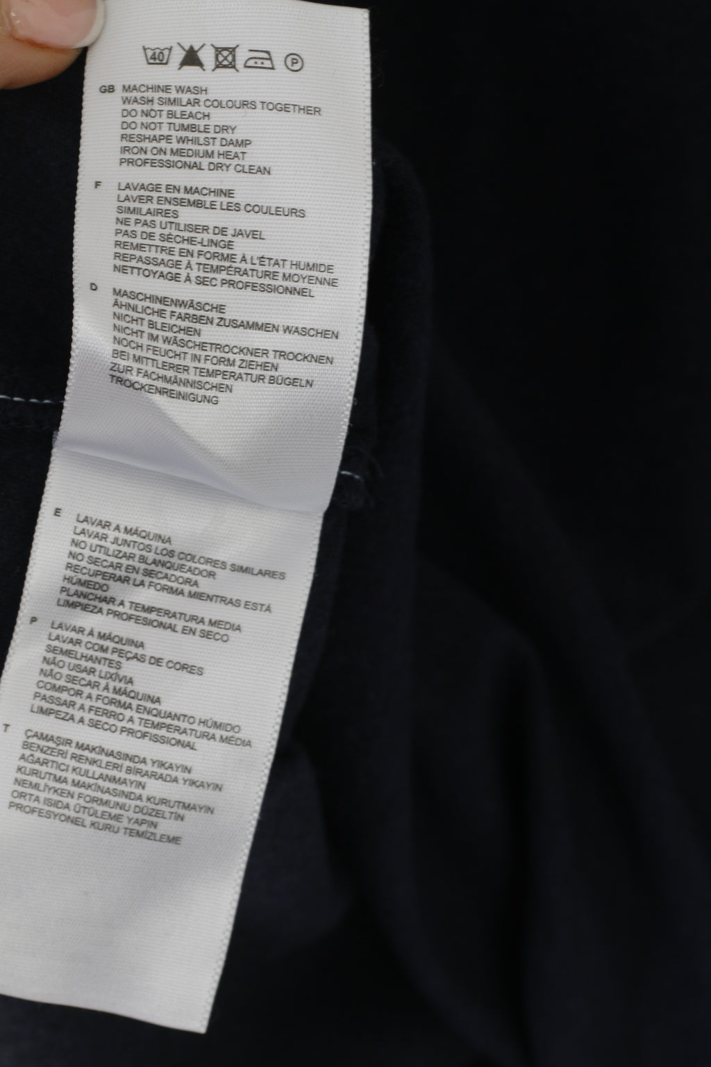 Fred Perry Men S Shirt Navy Cotton Plain Crew Neck Logo Classic Top