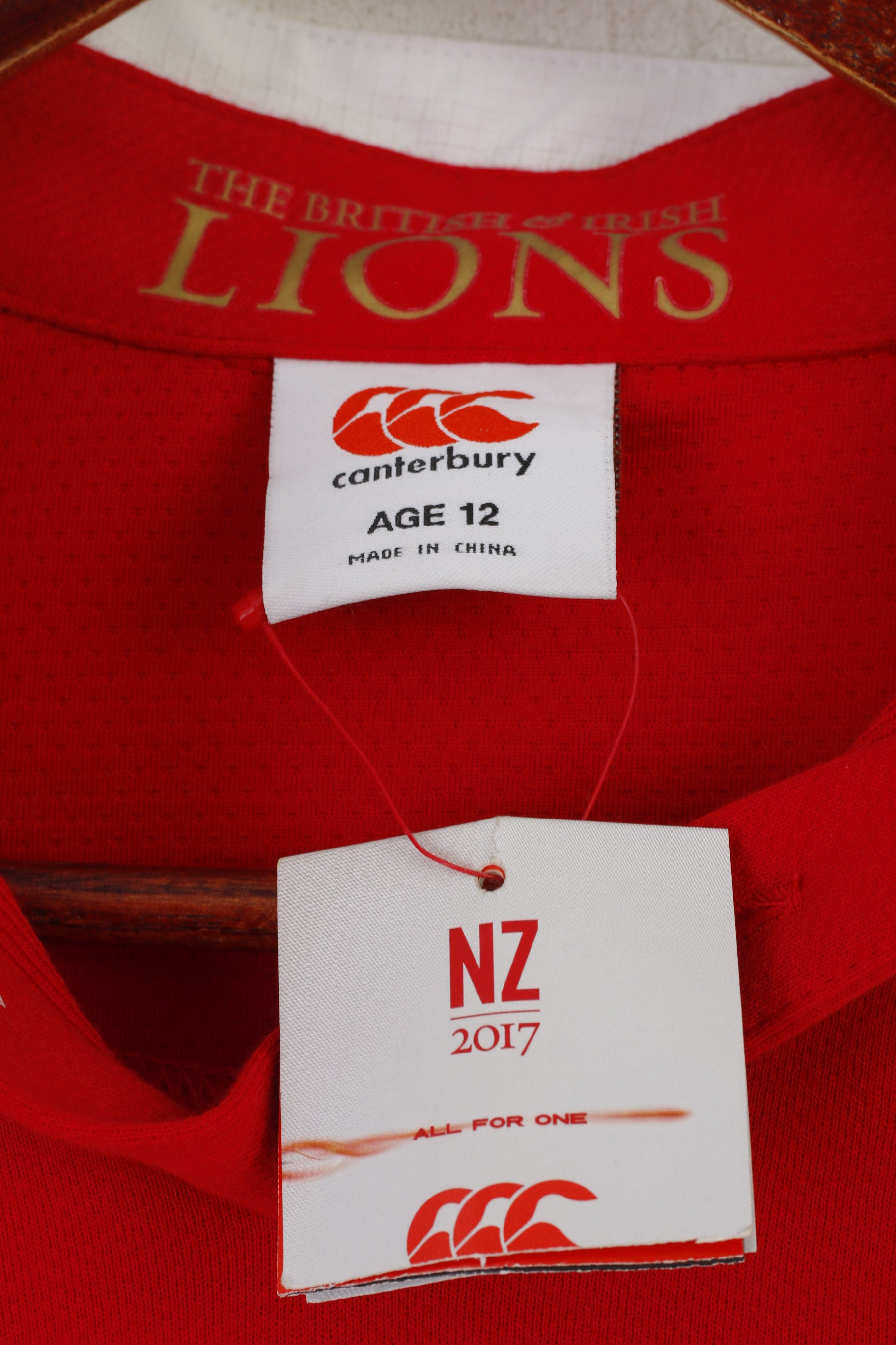 Canterbury Polo pour garçon 12 ans Rouge The British &amp; Irish Lions Rugby Top