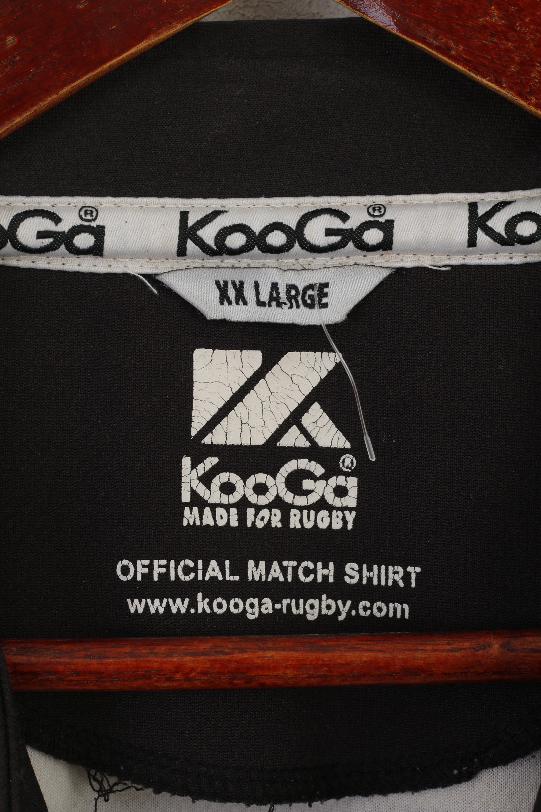 Kooga Homme XXL Chemise Noir Consett Rugby Club Vintage Jersey Sportswear #17 Haut