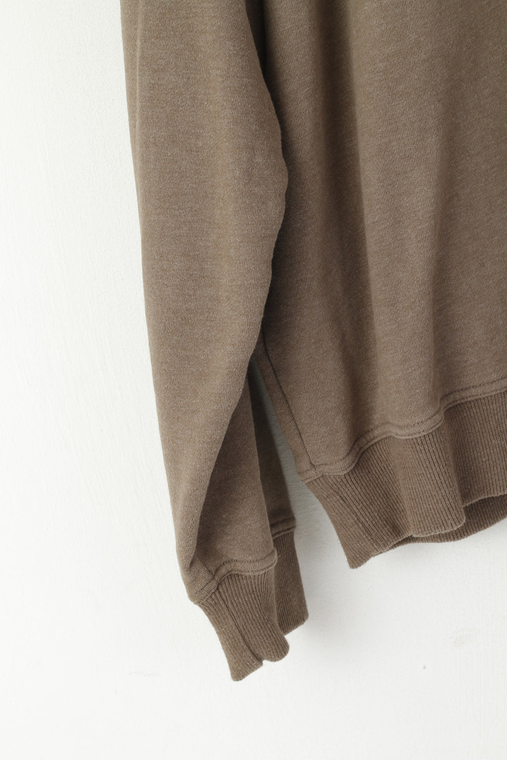 Pierre Cardin Uomo M Felpa Marrone Cotone Vintage Rugby Club Zip Collo Top