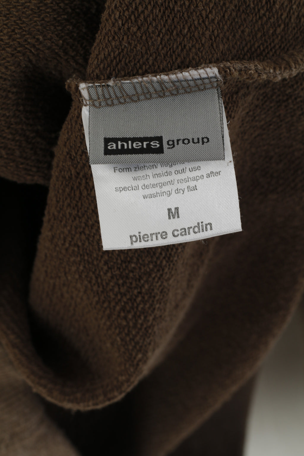 Pierre Cardin Uomo M Felpa Marrone Cotone Vintage Rugby Club Zip Collo Top