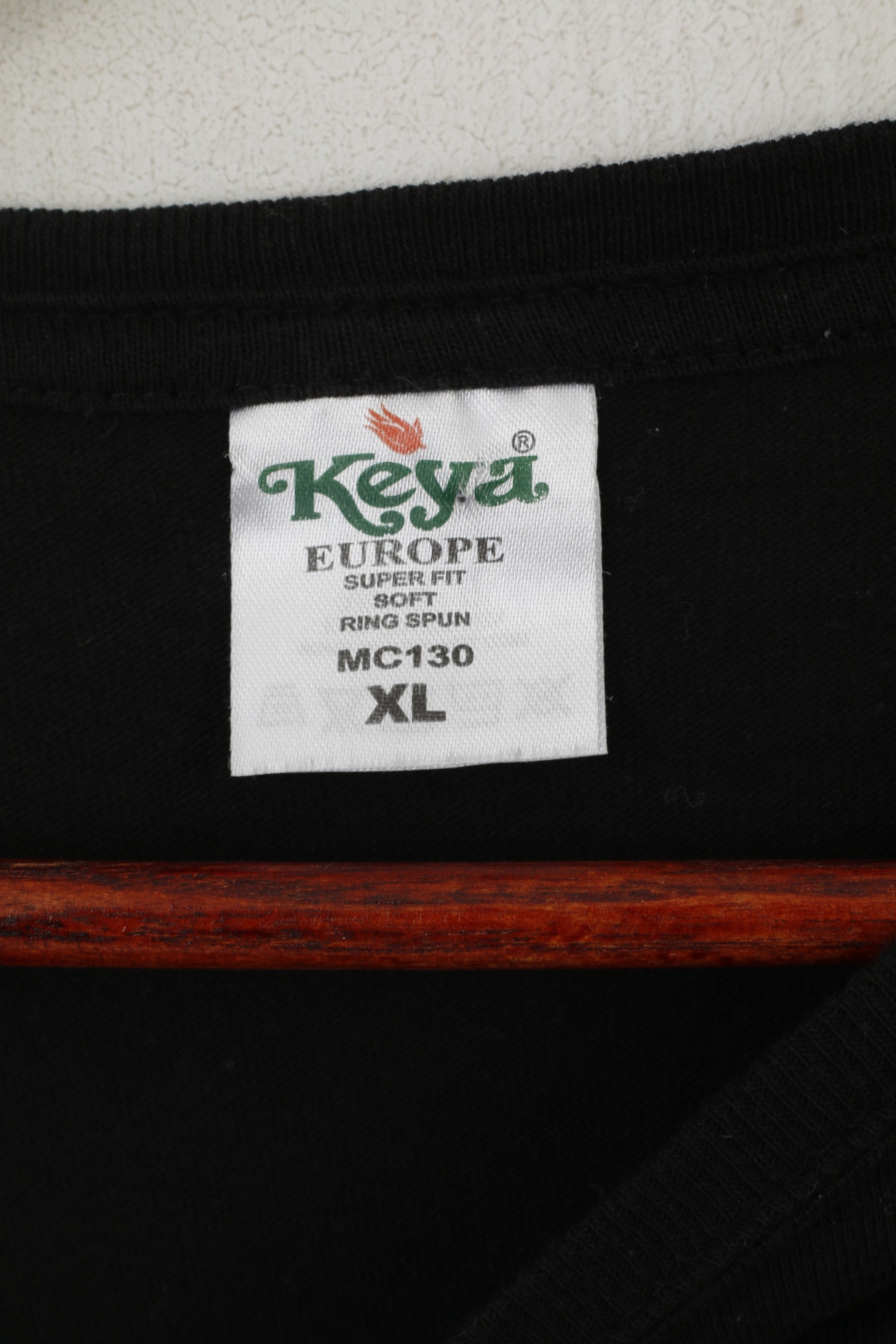 Keya Men XL Chemise Noir Coton Graphique Game Over Super Fit Crew Neck Top