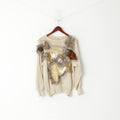 Creation Hera Femme M Pull Pull Biege Multi Détaillé Boho Vintage Pull