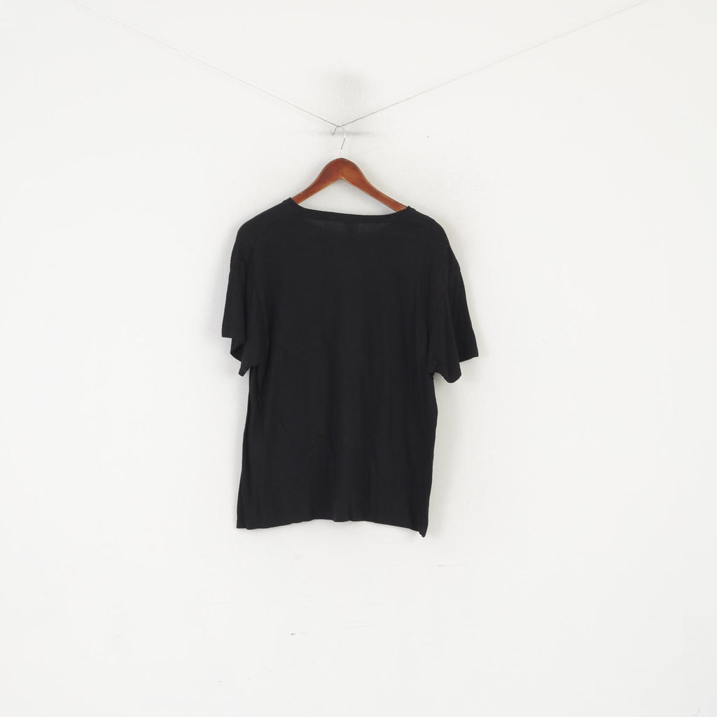 Keya Men XL Chemise Noir Coton Graphique Game Over Super Fit Crew Neck Top