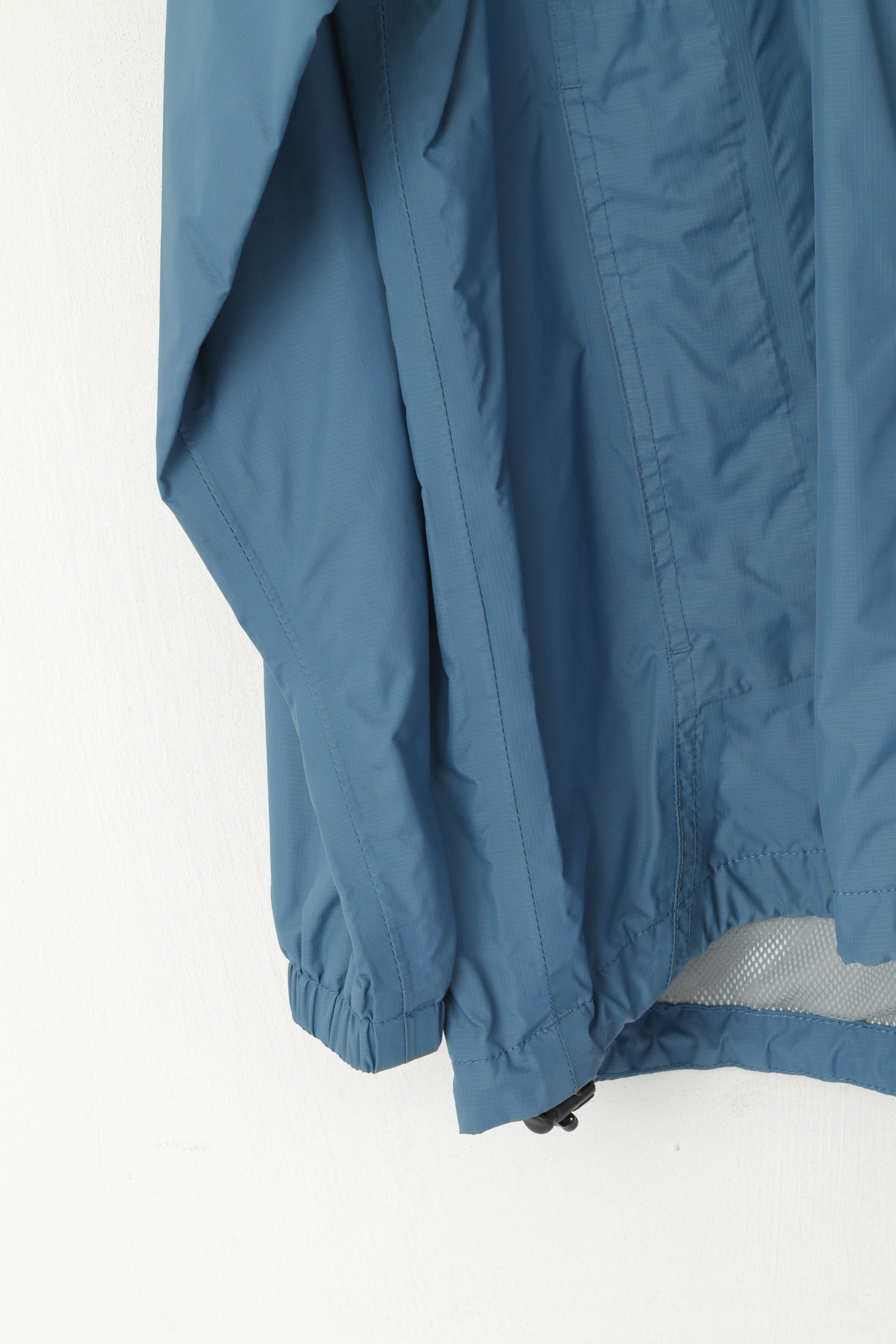 Berghaus Femme 14 L Veste Dirty Blue Nylon Imperméable Capuche Cachée Outdoor Top