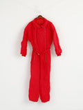 Winpool Women 42 M Ski Suit One Piece Red Vintage Nylon Snowboarding Finland Snow Suit