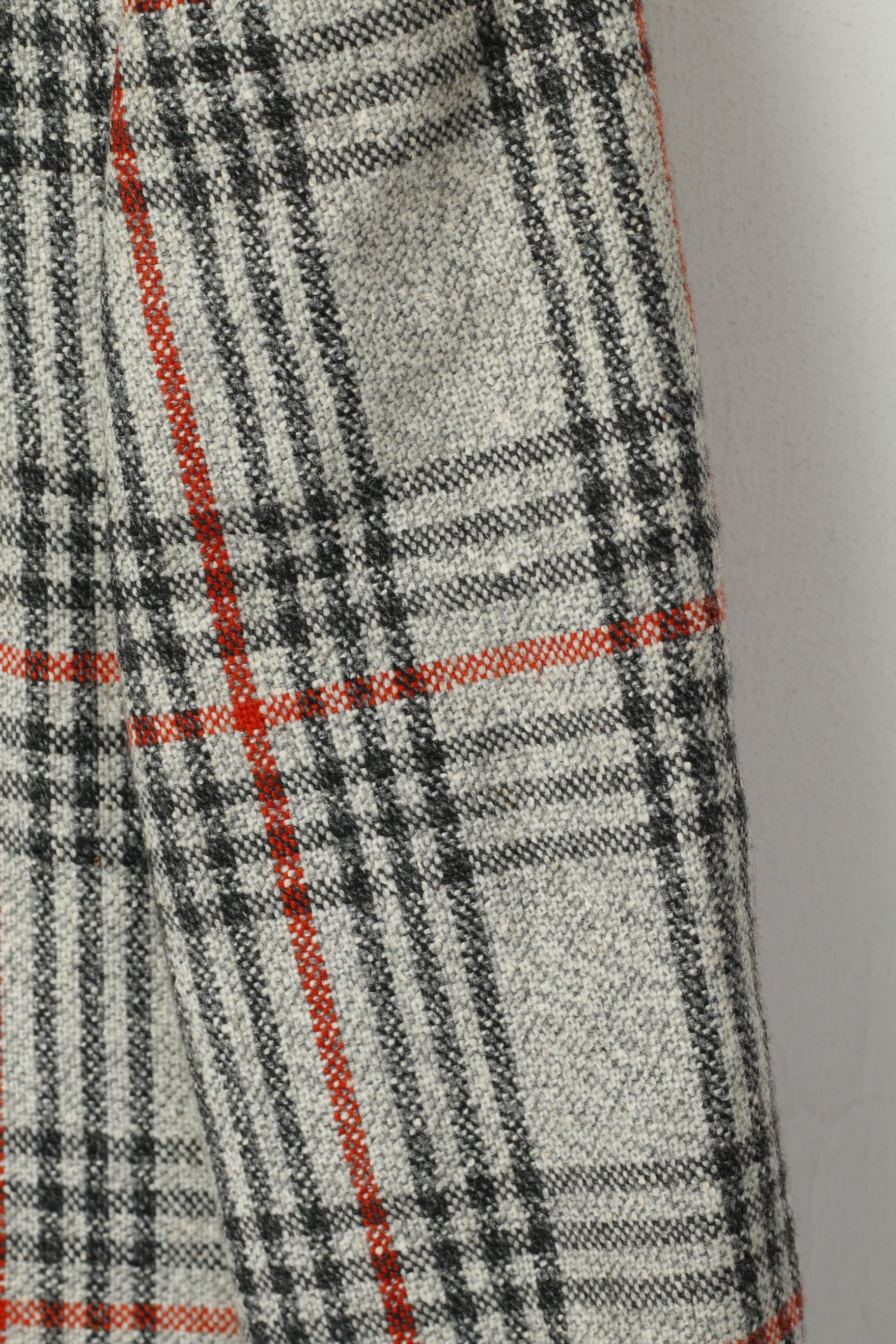 Vogel Modell Men 40 Blazer Retro Grey Check Wool Diolen Single Breasted Jacket