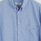 Valentino Sport Men L Casual Shirt Blue Check Cotton Long Sleeve Italy Top