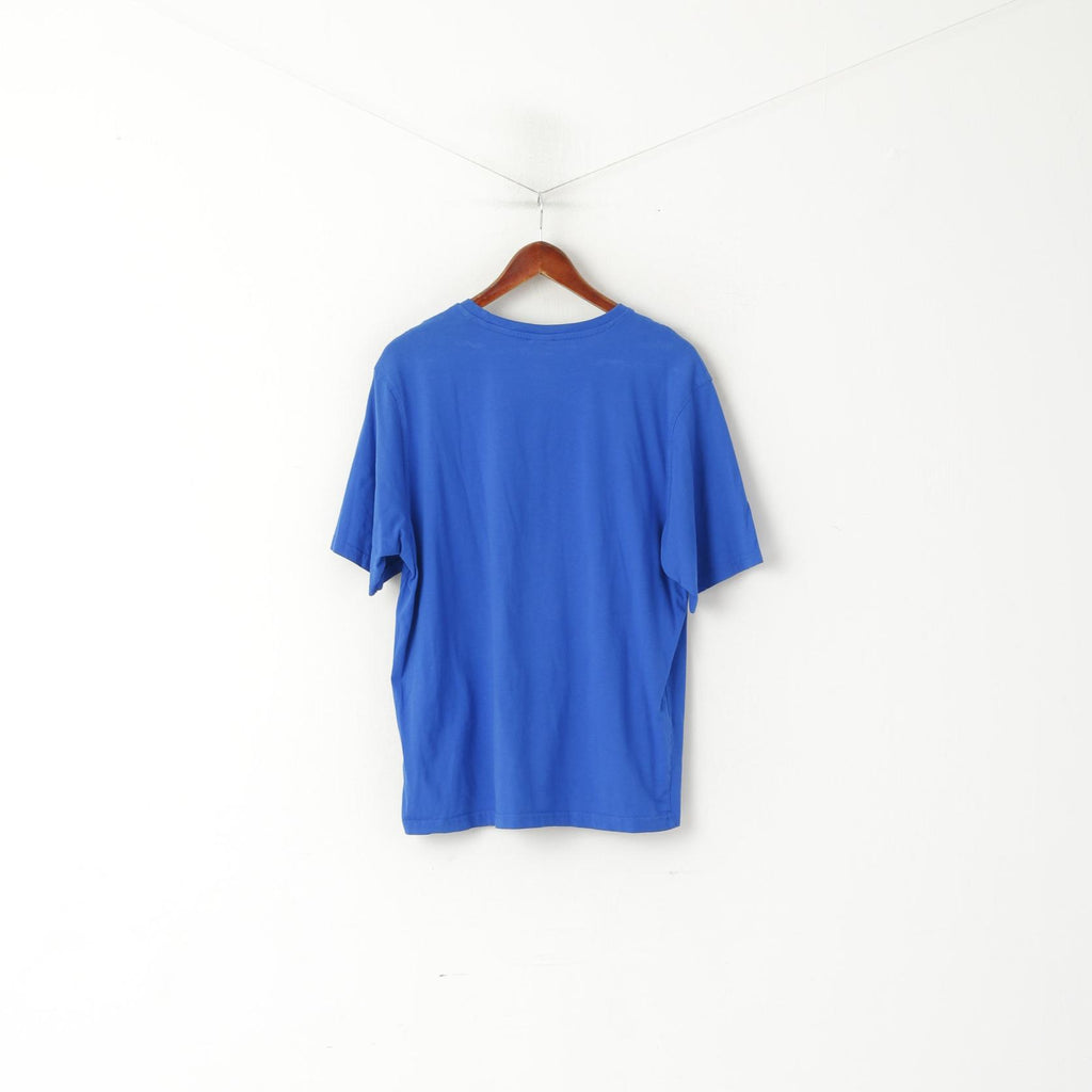 Camicia George Superman da uomo XL Top elasticizzato con girocollo grafico in cotone blu