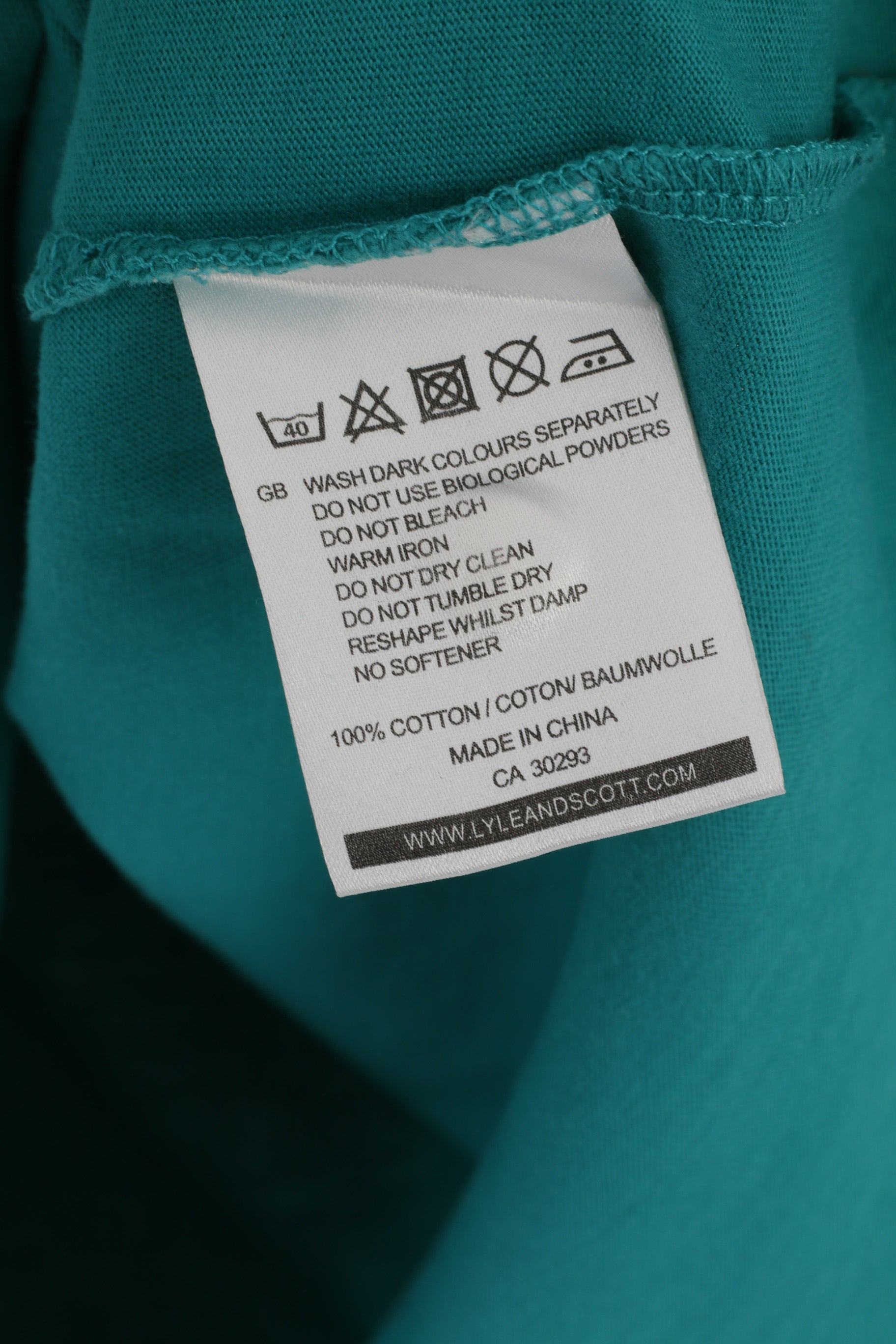 Lyle &amp; Scott Vintage Homme L (M) Polo Vert Coton Boutons Détaillés Haut Stretch