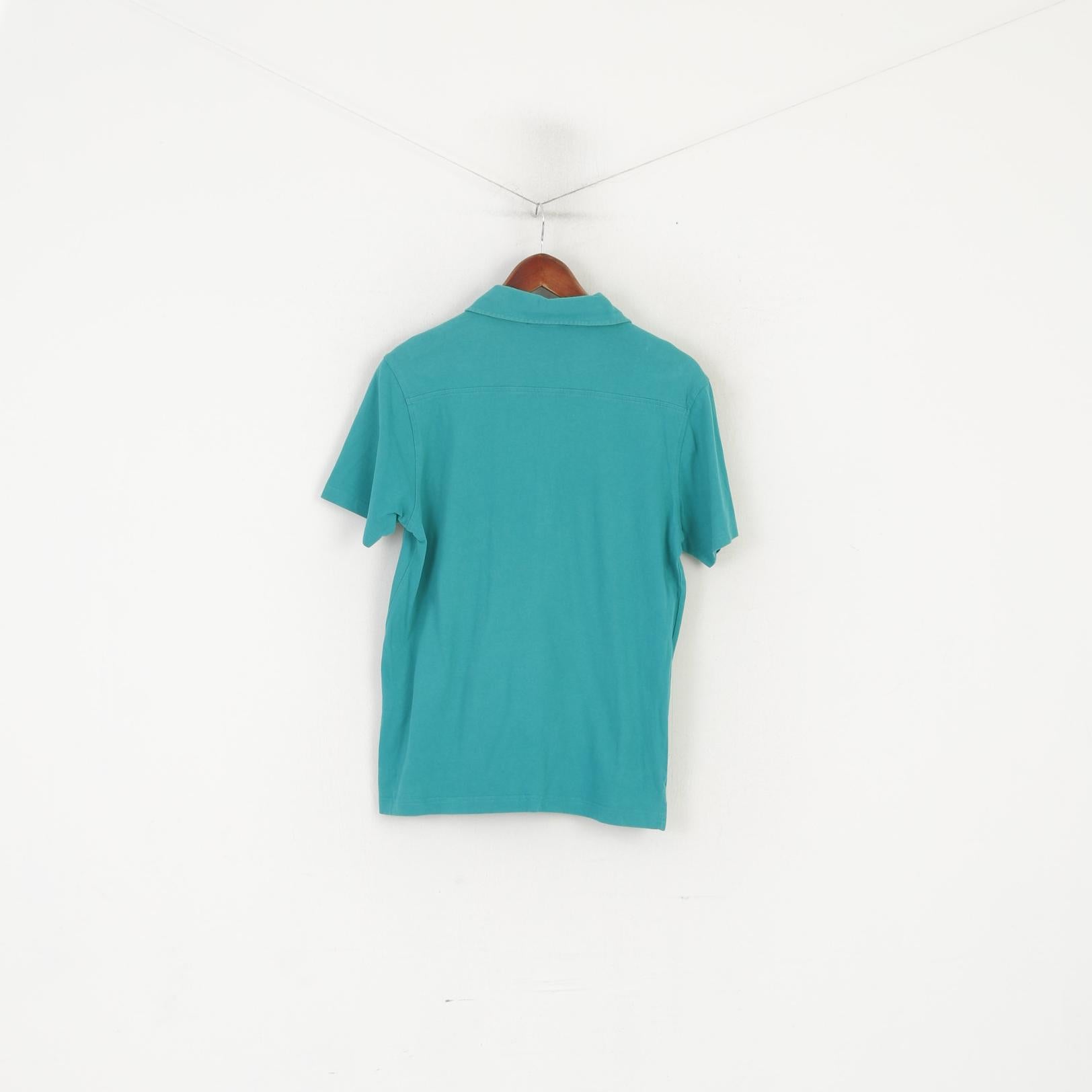 Lyle &amp; Scott Vintage Homme L (M) Polo Vert Coton Boutons Détaillés Haut Stretch