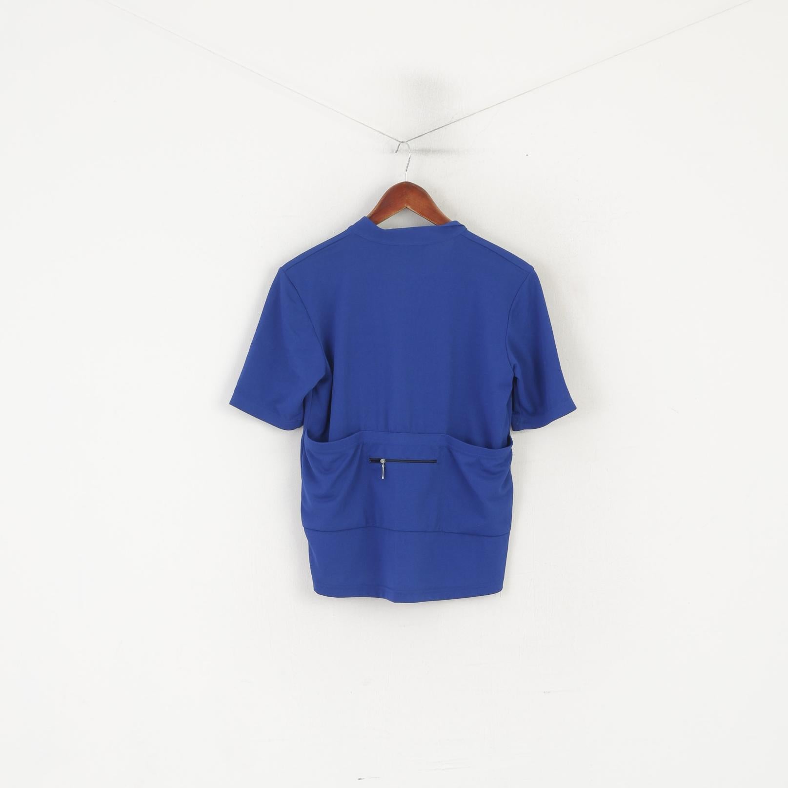 Campagnolo Maillot de cyclisme pour garçon 12 ans 152 Bleu marine vintage col zippé Maillot de vélo bleu marine