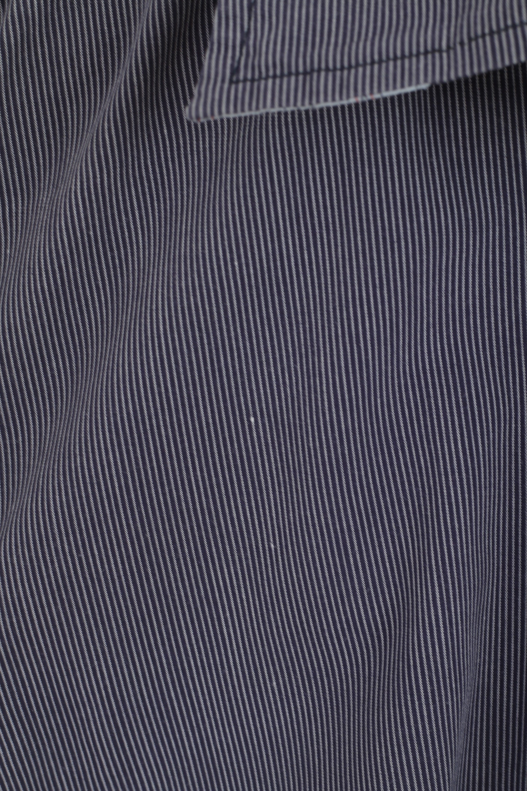 Diesel Uomo XL (L) Camicia casual Top in cotone a righe blu a maniche lunghe con colletto button down