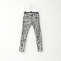 Prenium Revers Femme 40 L Pantalon Argenté Brillant Coton Stretch Skinny Pantalon De Soirée
