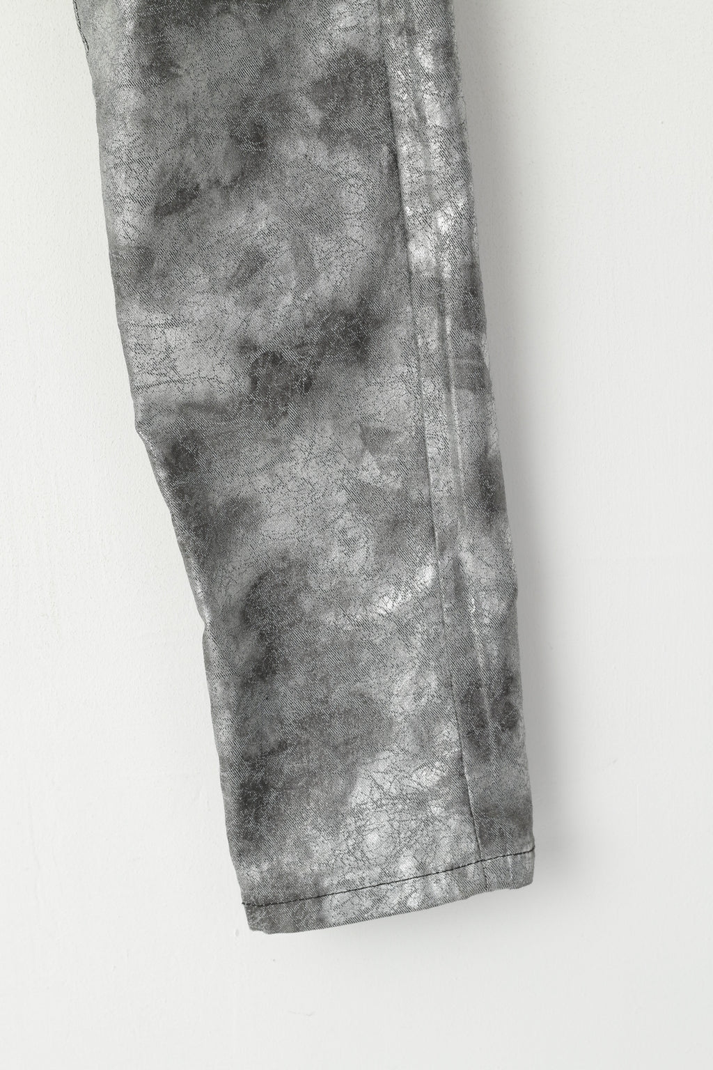 Pantaloni Prenium Revers da donna 40 L Pantaloni skinny da festa in cotone elasticizzato argento lucido