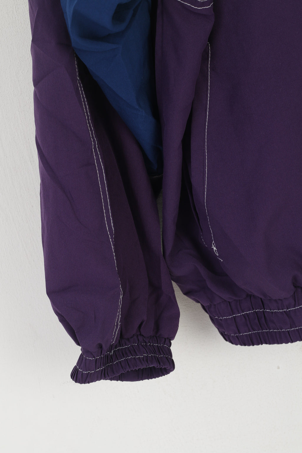Vintage Men L Jacket Purple Lightweight Full Zipper Sportswear Bomber Track Top