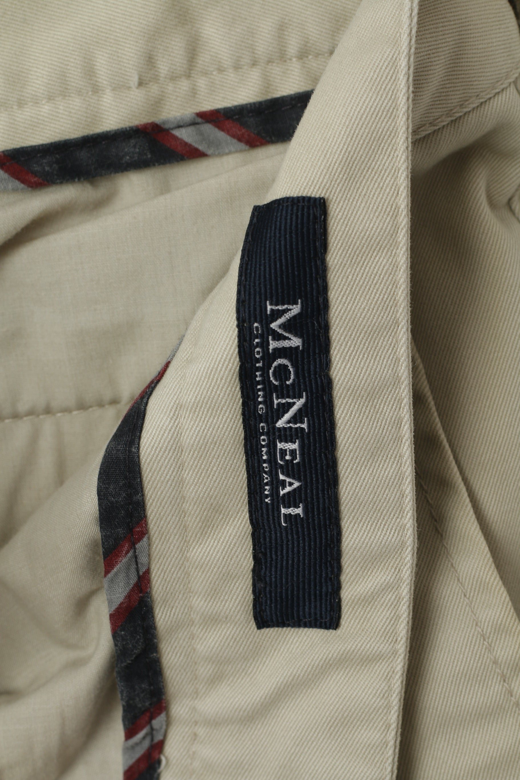 Mc Neal Men 56 Trousers Beige Jeremy 2 Cotton Straight Leg Classic Casual Pants