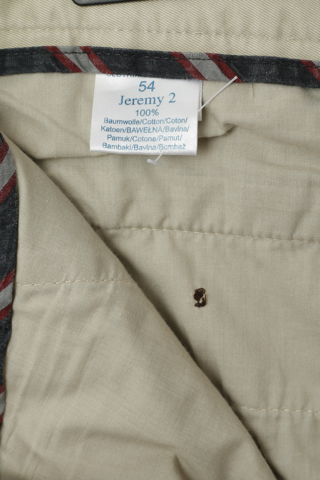 Mc Neal Men 56 Trousers Beige Jeremy 2 Cotton Straight Leg Classic Casual Pants