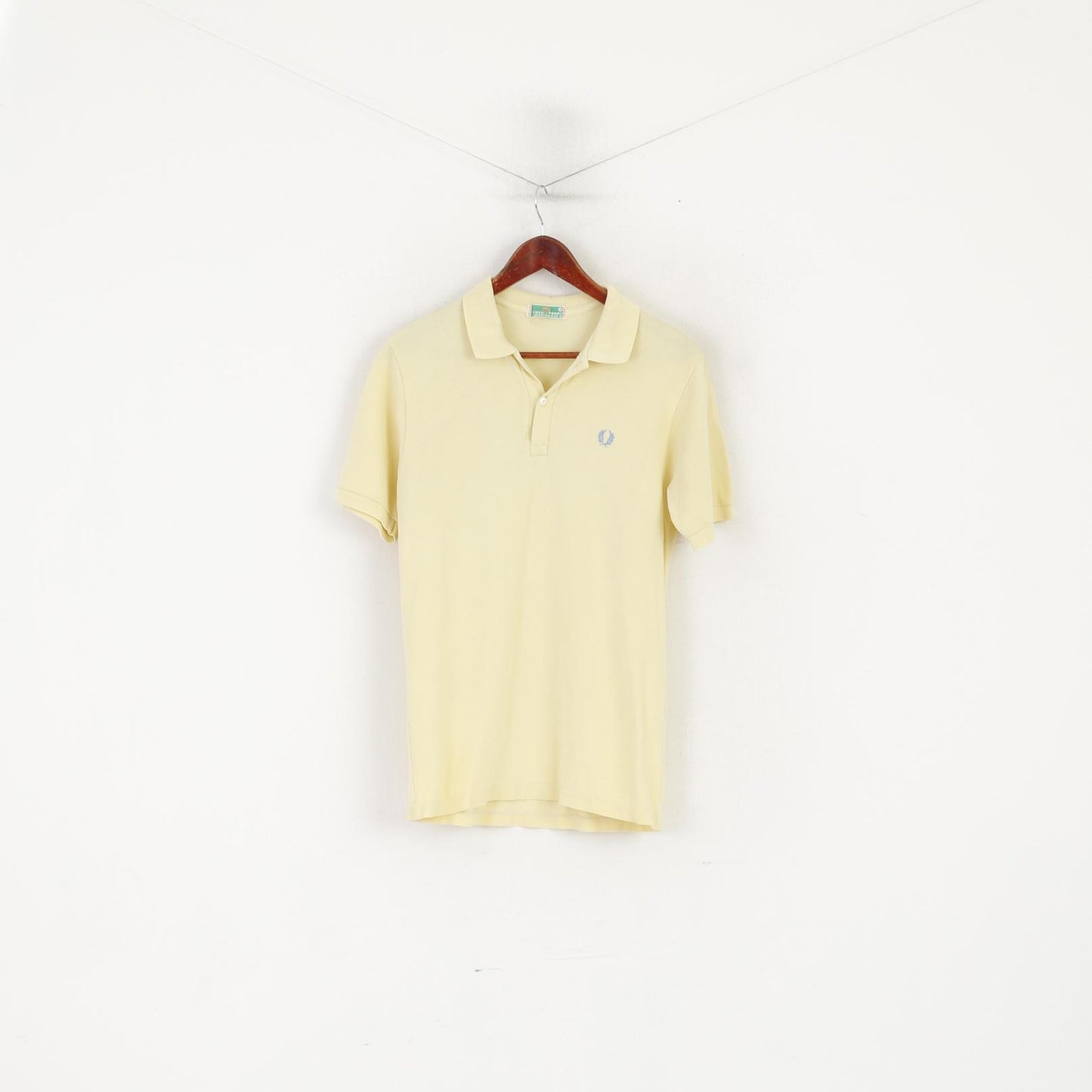 Fred Perry Hommes 5 S Polo Jaune Coton Vintage Sportswear Haut À Manches Courtes