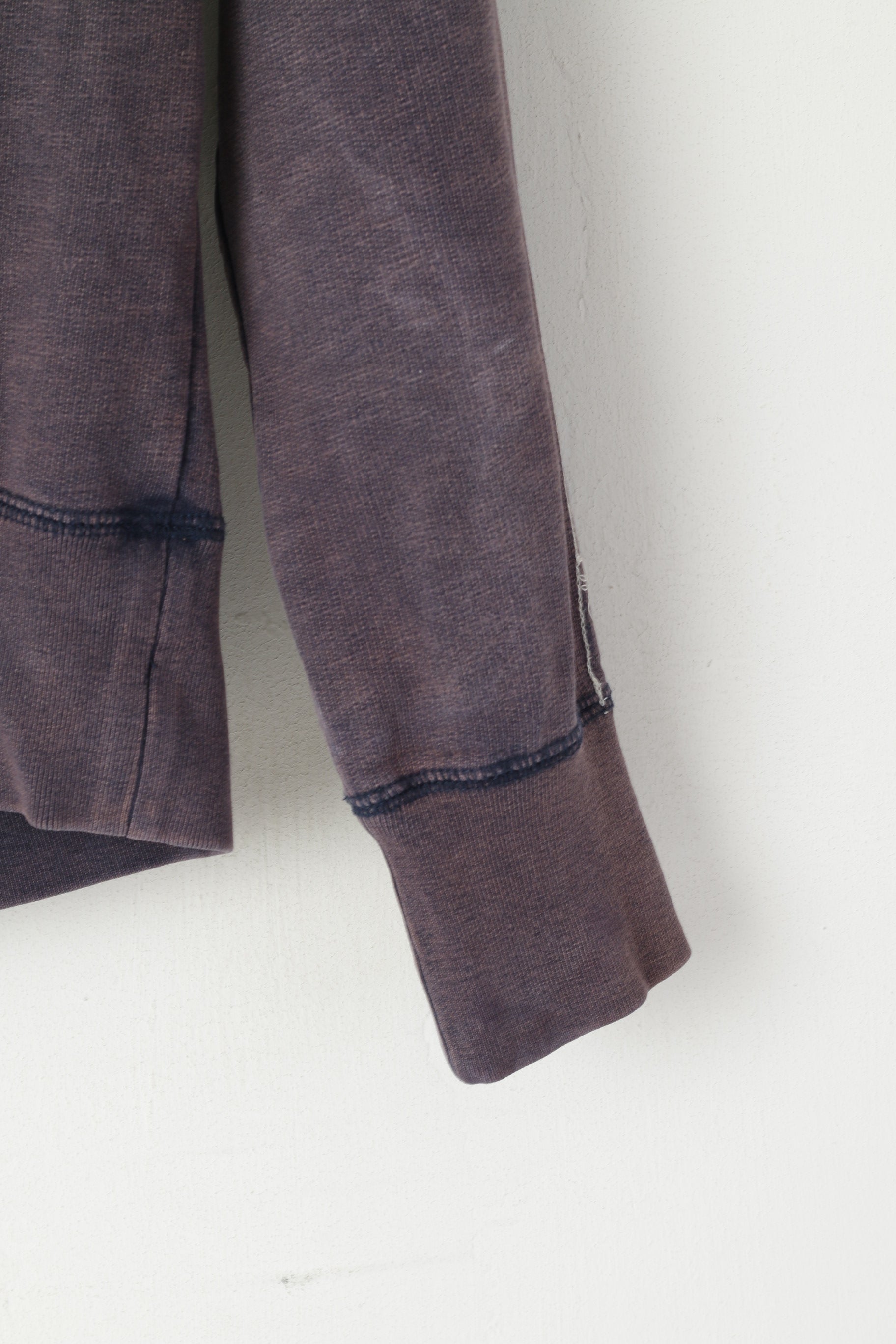 Replay Felpa da donna in cotone color prugna effetto slavato vintage