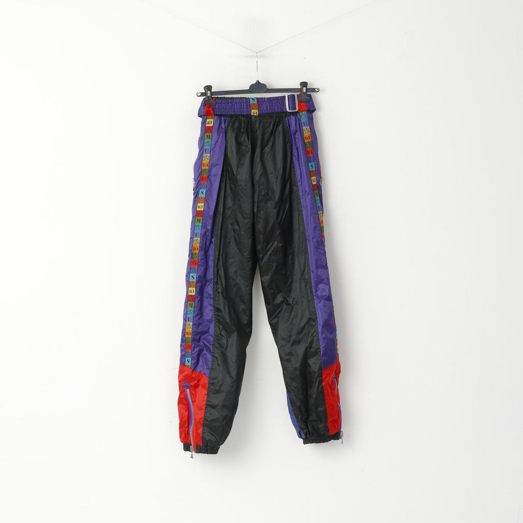 Bermuda Triangle Skimuda Women M Pantalon de ski Noir Rétro Festival Snowboard Pantalon unisexe