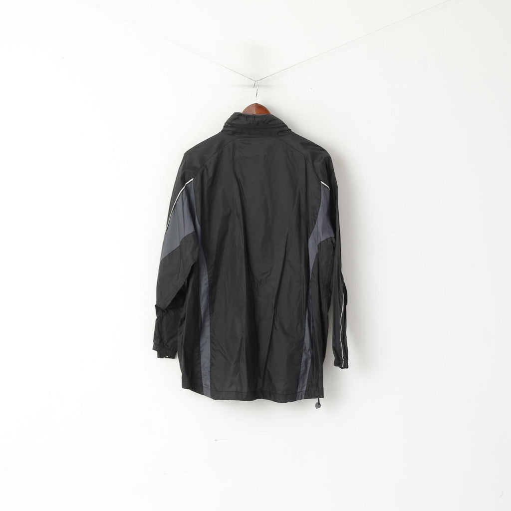 Jako Men M Jacket Black PFSV Nordstadt Black Nylon Waterproof Sport Full Zip Top
