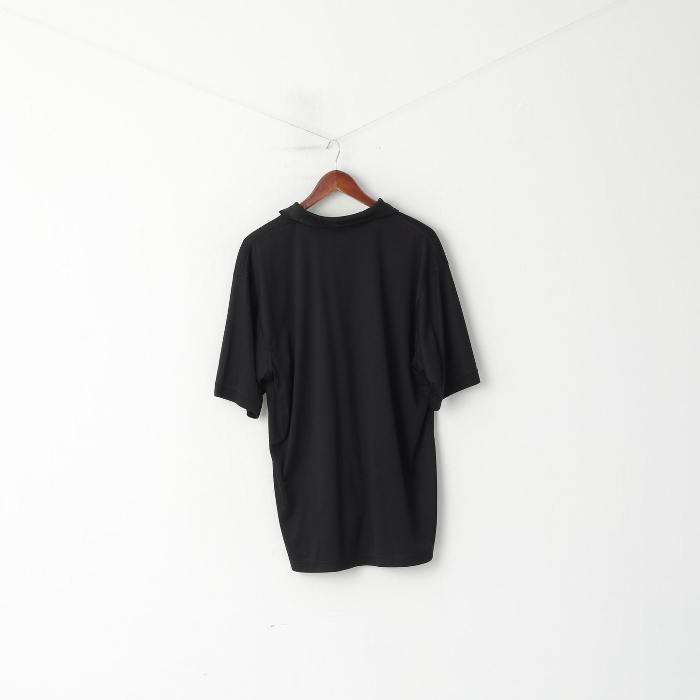 Fila Men 54 XL Polo Shirt Black Shiny Performa Activewear Classic Sport Top