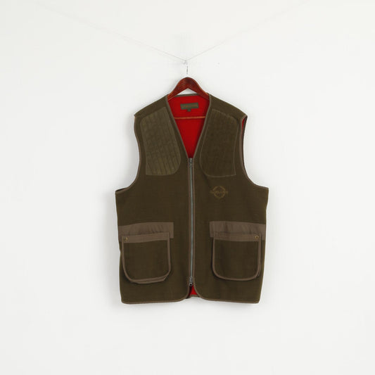 Garlands Men XXL Waistcoat Green Fleece Top Hunting Shooting Zip Vest