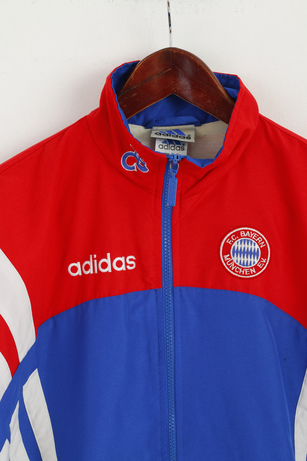 Adidas Jeunesse 16 Âge 176 Veste vintage Bleu FC Bayern Munchen vintage 90s Top