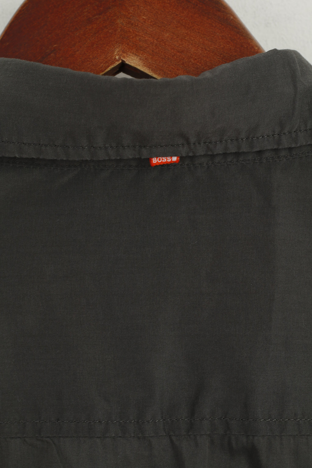 Hugo Boss Men M Casual Shirt Gray Cotton Nylon Blend Soft Long Sleeve Fit Top