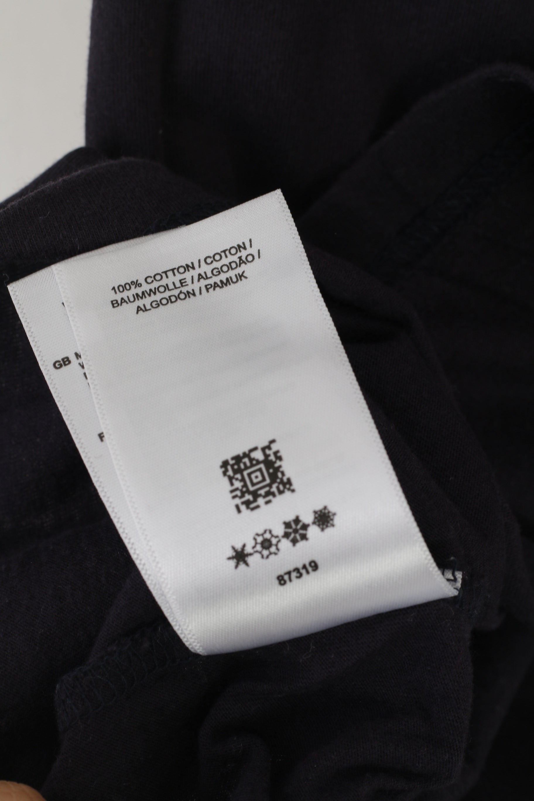 Fred Perry Hommes M (S) Chemise Marine Coton Rayé Poche Classique Col Rond Marine Top